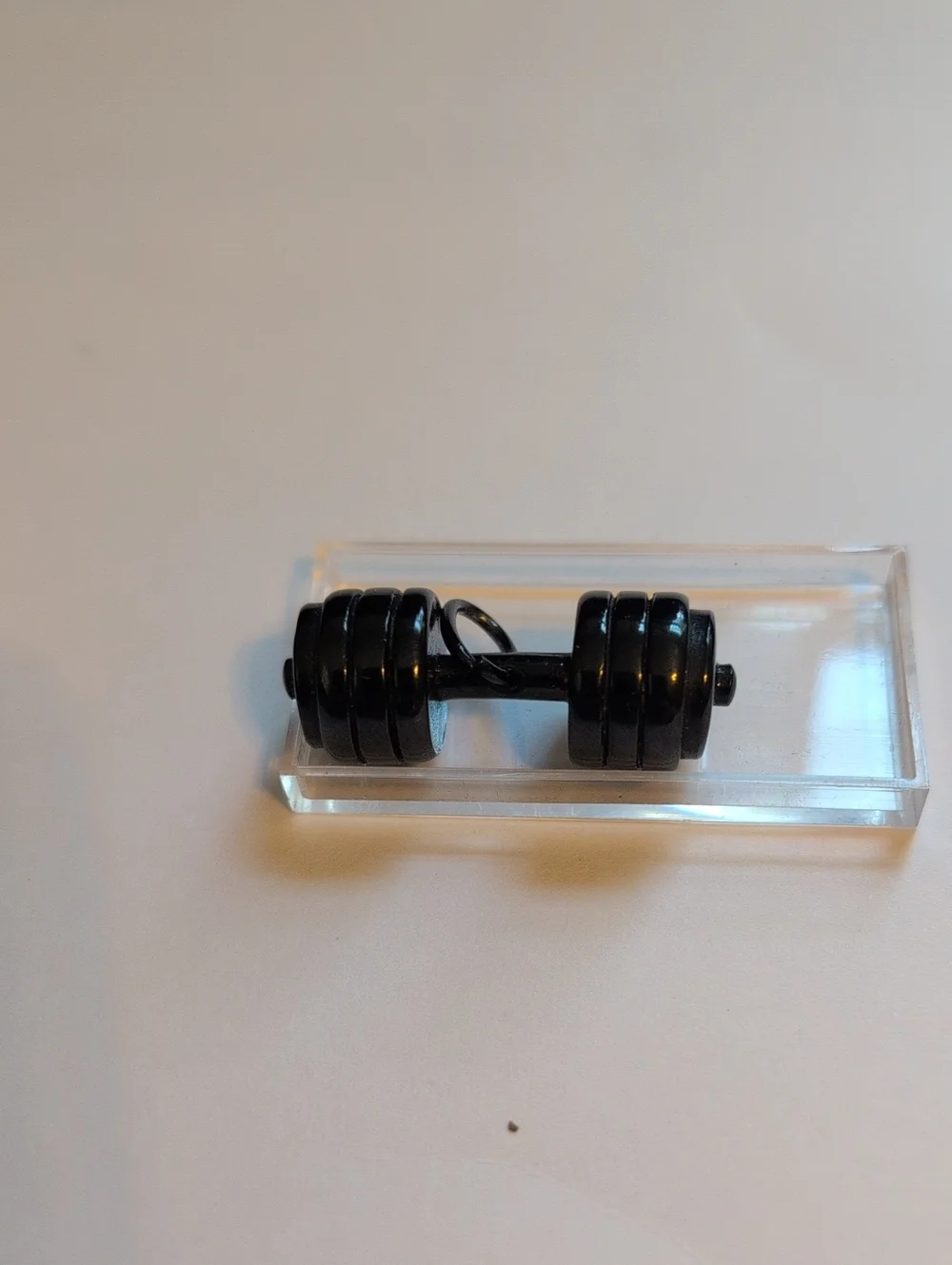 Black Dumbbell Charm